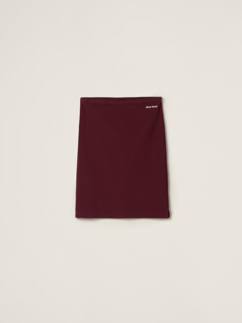 Miu Miu Cotton piqué skirt