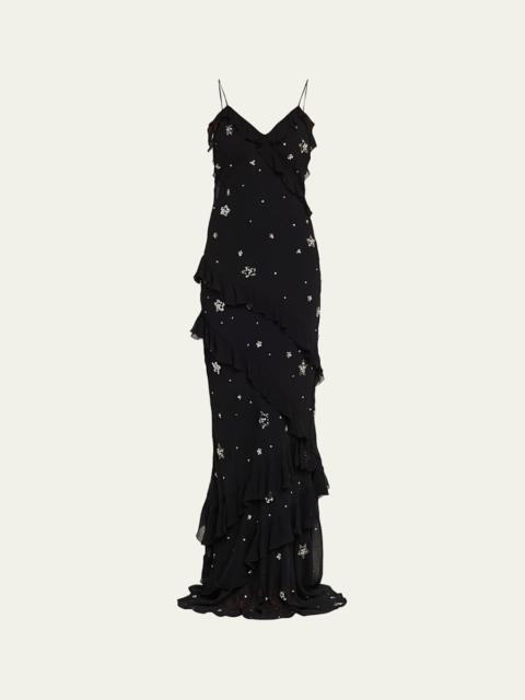 LoveShackFancy Rialto Embellished Maxi Dress