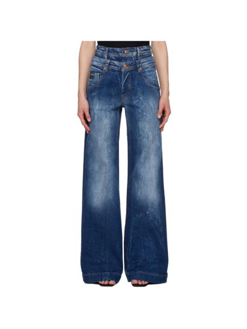 VERSACE JEANS COUTURE Indigo Wide Leg Jeans