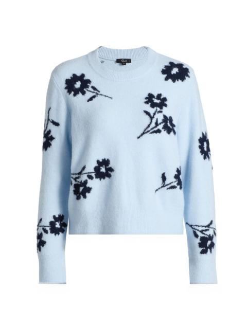 Rails Women's Anise Floral Knit Crewneck Sweater - Winter Blue Floral