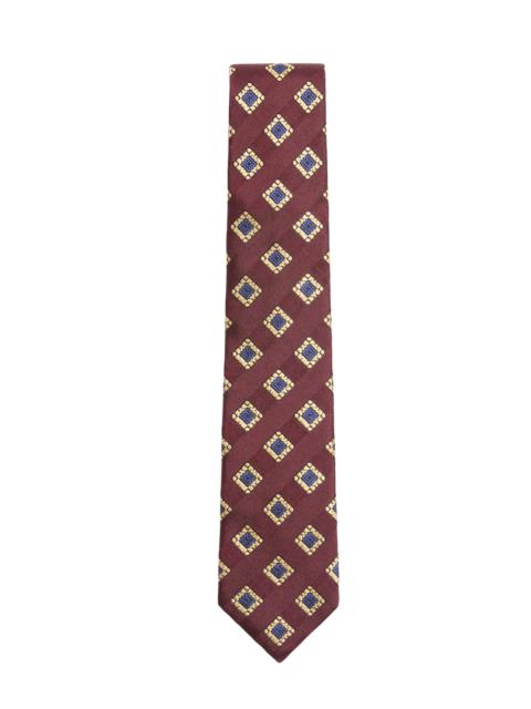 Valentino Men's Valentie Patterned Tie in Silk, Wool, and Jacquard - Bordeaux