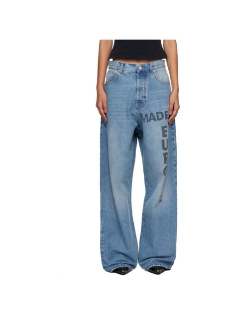 VETEMENTS Blue 'Made In Europe' Jeans