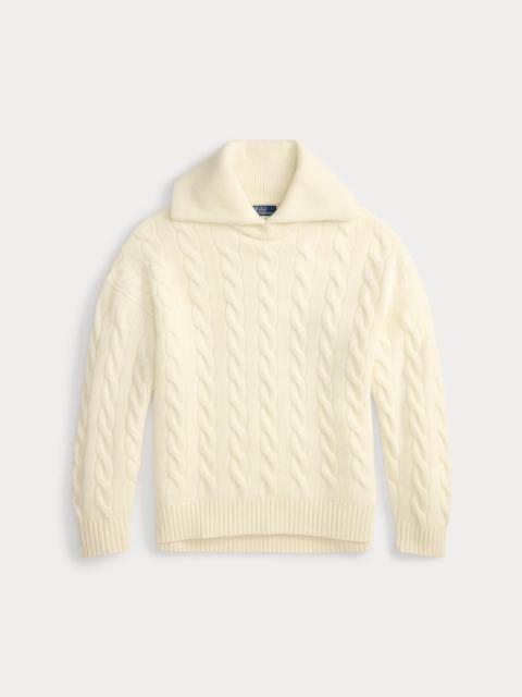 Polo Ralph Lauren Wide-Collar Cable Wool-Cashmere Sweater