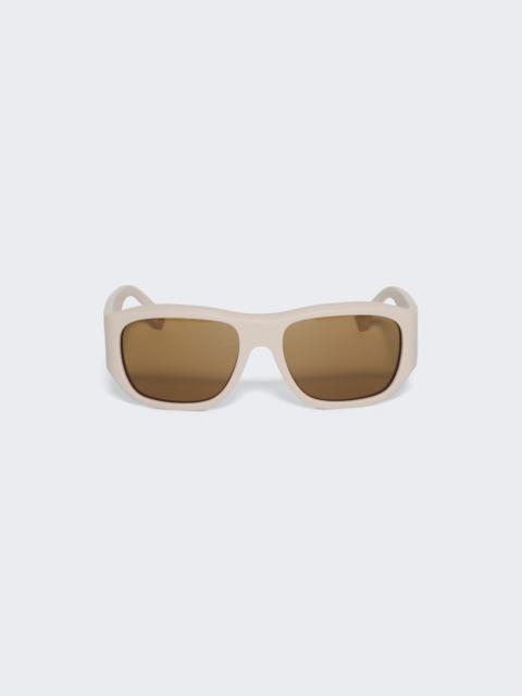 Flat Top Sunglasses Matte Beige