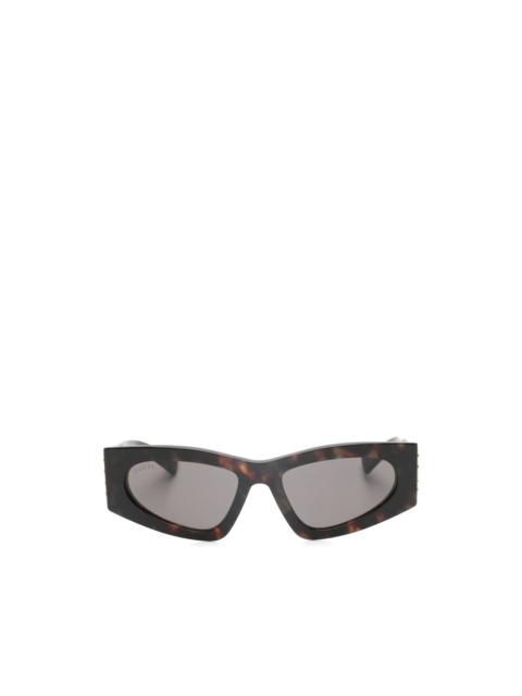GUCCI logo geometric sunglasses