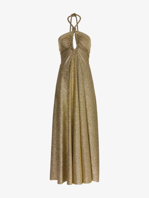 Proenza Schouler Metallic Jersey Sleeveless Cut Out Dress