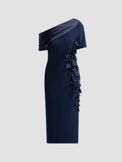BADGLEY MISCHKA Women's Draped One-Shoulder Cocktail Dress - Navy