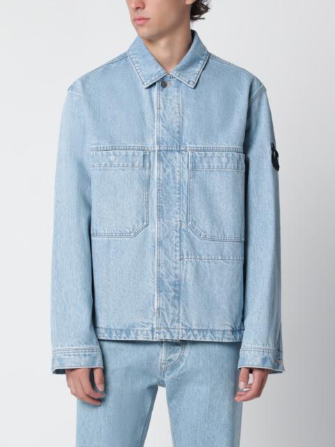 Stone Island Blue Indigo Denim Raw coach jacket