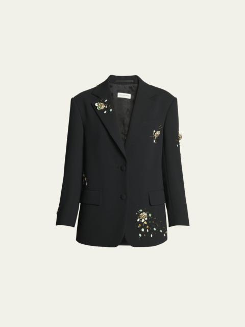 Dries Van Noten Birdy Embroidered Single-Breasted Jacket