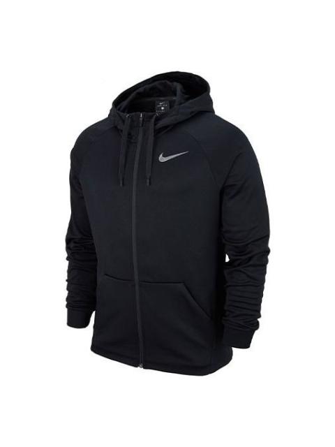 Nike Nike Therma 지퍼 카디건 캐주얼 스포츠 까마귀 재킷 검정 AJ4451-010