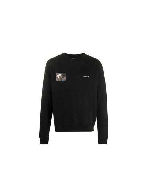 Off-White Off-White FW20 Caravaggio Angel Printing Sweater Men Black OMBA025E20FLE0051010