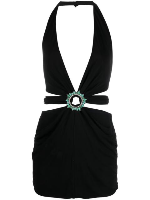 Roberto Cavalli ring-embellished mini dress