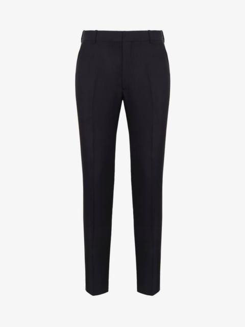 Men's Tailored Cigarette Trousers in Navy