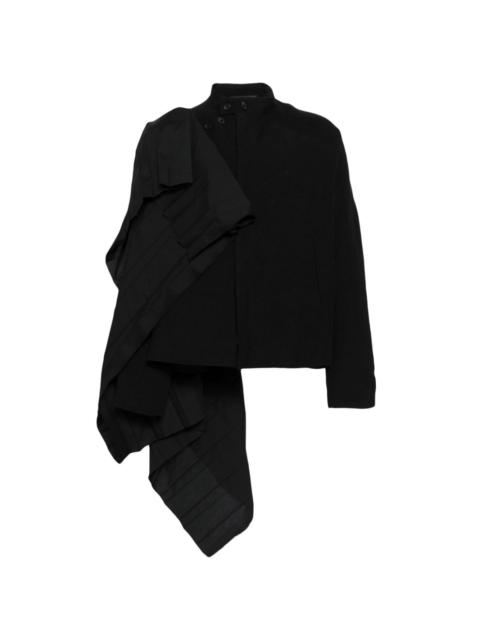 Yohji Yamamoto layered asymmetric bomber jacket