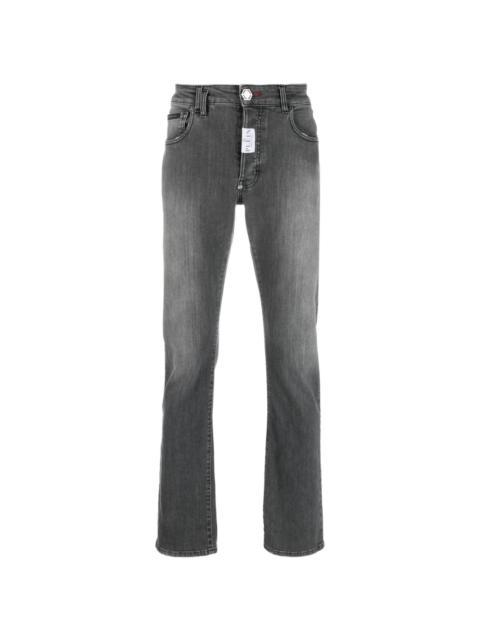 PHILIPP PLEIN logo-patch slim-cut jeans