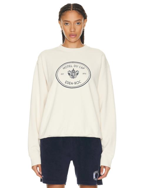 Sporty & Rich x Hotel Du Cap Eden Roc Eden Crest Crewneck Sweater
