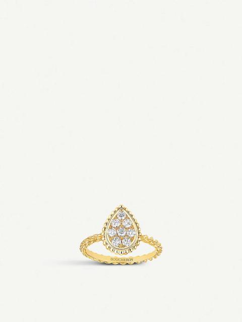 Serpent Bohème 18ct yellow-gold and 0.15ct diamond ring
