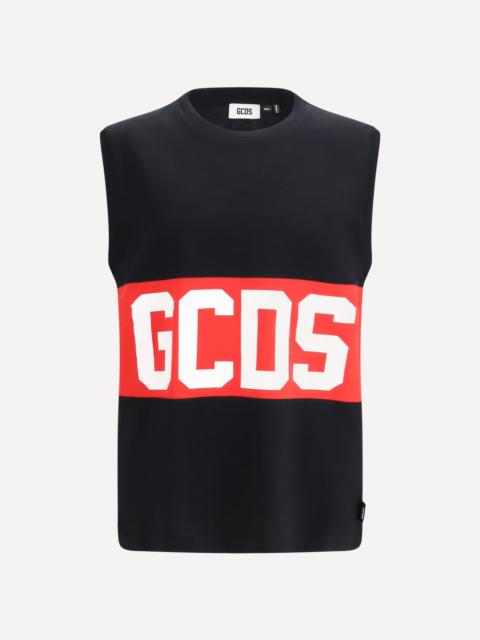 GCDS Sleeveless T-shirt with Logo Band