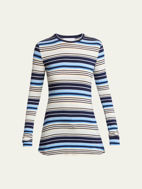 Proenza Schouler Mae Top In Striped Jersey