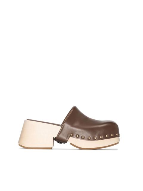 Marsèll stud-detail square toe clogs