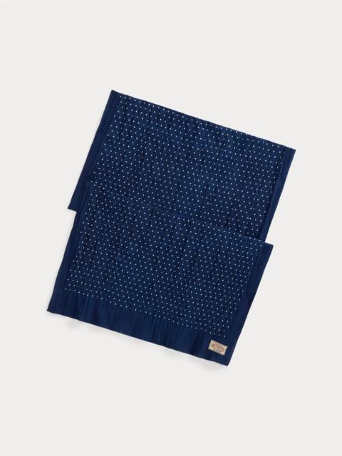 Polo Ralph Lauren Indigo Dot-Print Cotton Scarf