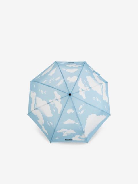 Moschino cloud-print folding umbrella