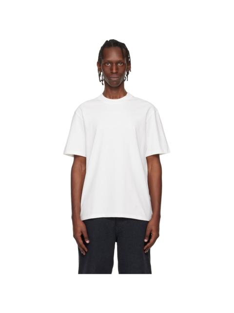 HUGO White Relaxed-Fit Logo-Print T-shirt