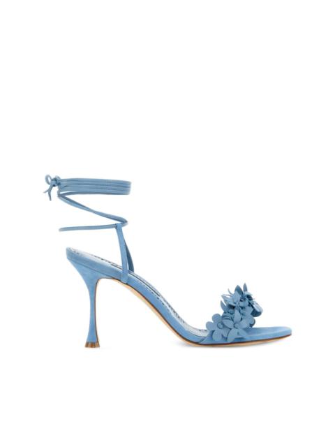 Manolo Blahnik Light blue leather Anista sandals
