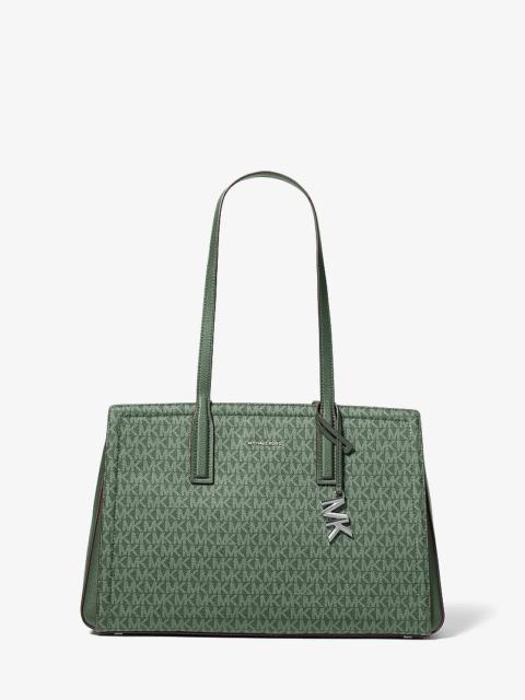MICHAEL KORS Laila Medium Signature Logo Tote Bag