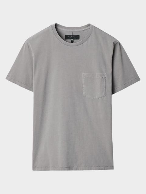 rag & bone Men's Cotton Garment-Dyed Pocket T-Shirt