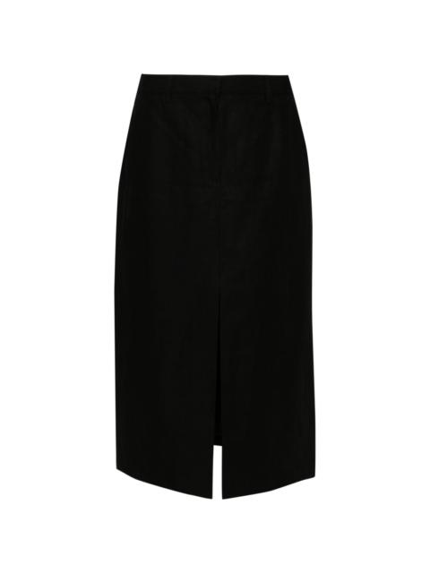 Theory Trouser linen midi skirt