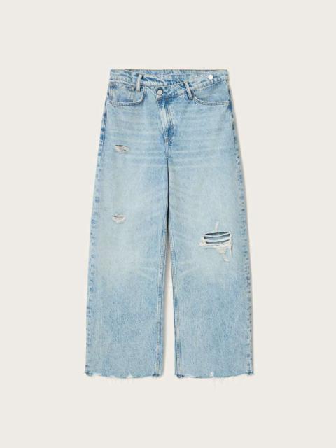 ALLSAINTS AKI MID RISE CROSSOVER JEANS