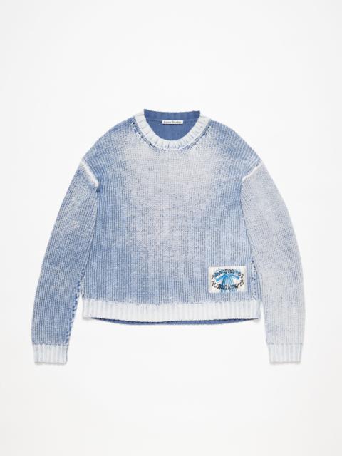 Crew neck jumper - Old blue/white