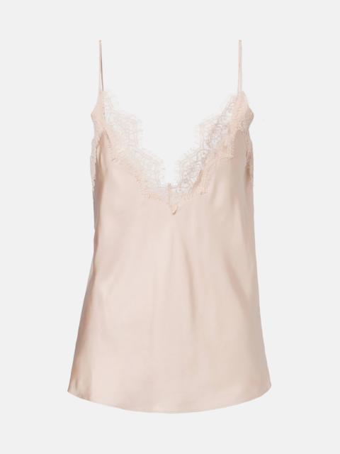 RÓHE Lace-trimmed silk top