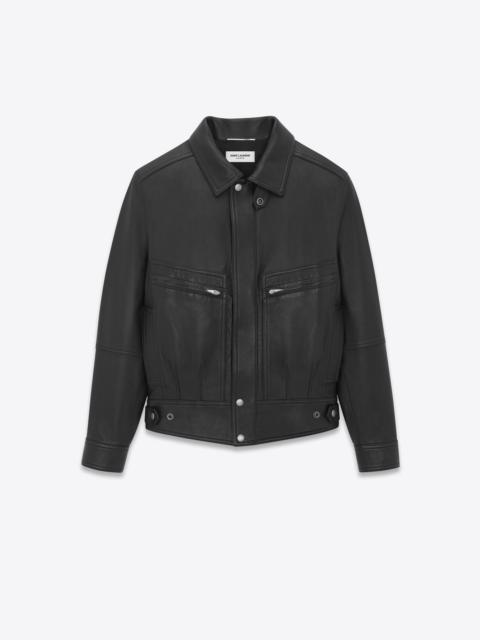 SAINT LAURENT jacket in drummed lambskin