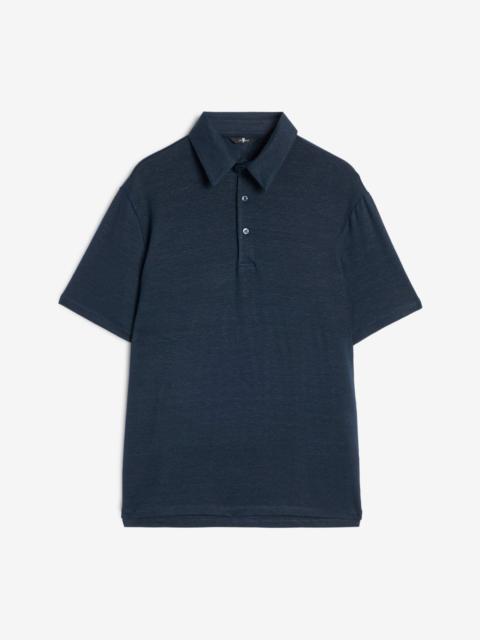 7 For All Mankind Linen Polo in Ocean Floor