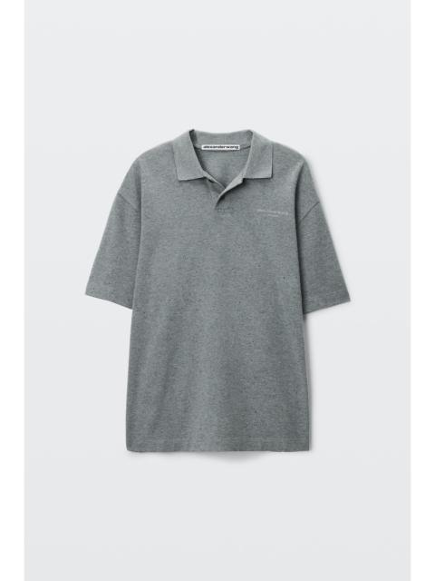 Alexander Wang crystal hotfix polo
