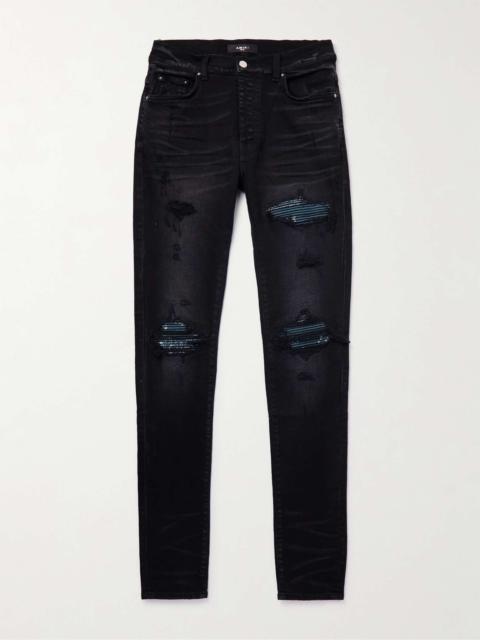 AMIRI MX1 Skinny-Fit Panelled Distressed Jeans