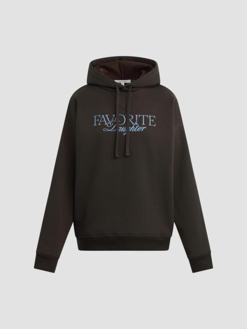 Favorite Daughter Women's The Embroidery Ritzy Logo Cotton-Blend Hoodie - Espresso Sea Blue