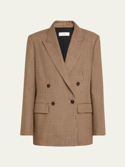 A.L.C. Calla Check Double-Breasted Jacket