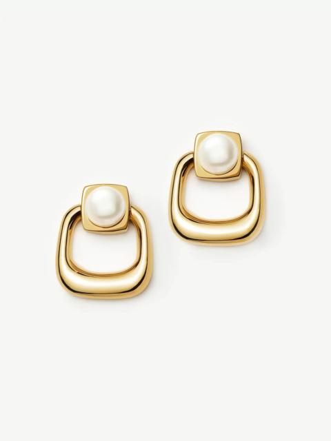 MISSOMA Button Pearl Statement Stud Earrings