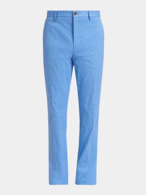 Etro Men's Tonal Paisley Stretch Cotton Pants