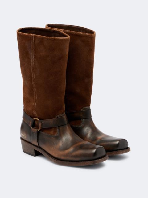 Golden Goose Biker leather mid-calf boots