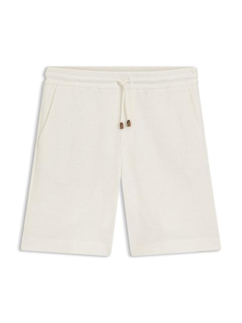 BOSS SHORTS IN ITALIAN-MADE COTTON AND LINEN