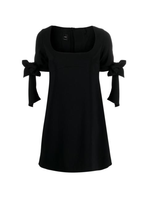 PINKO bow-detailing square-neck dress