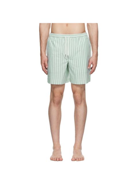 Green Striped Shorts
