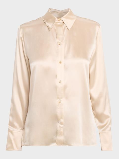 TWP Joey Silk Button-Front Shirt