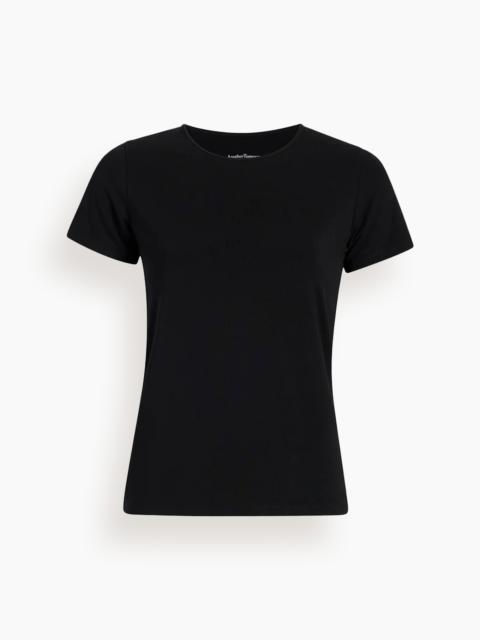 Another Tomorrow Fitted Tee in Black