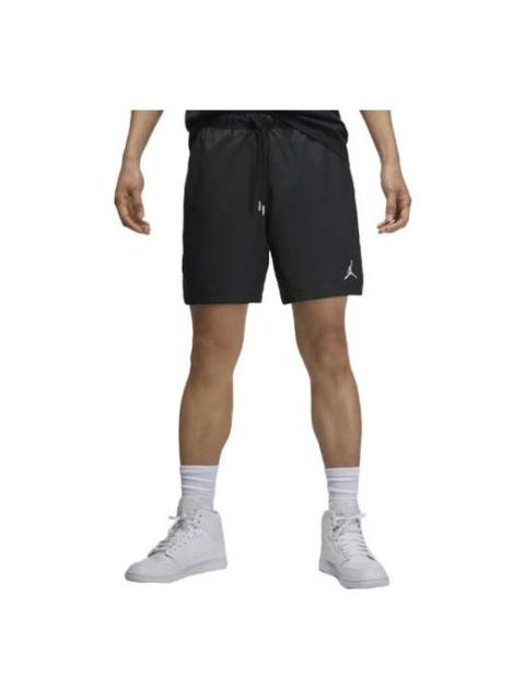 Jordan Men's Air Jordan Logo Printing Lacing Black Straight Shorts DM1373-010