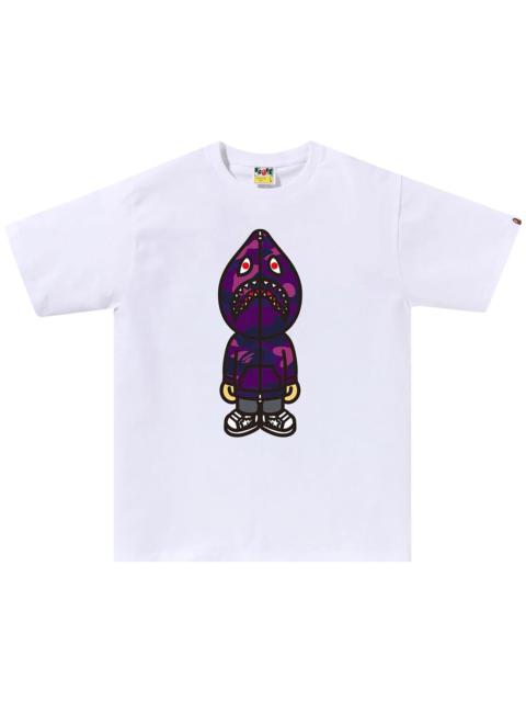 BAPE Color Camo Classic Milo Shark Tee 'White/Purple'